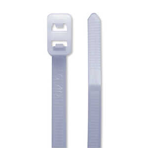 Catamount Double Loop Tie, Black Nylon 6.6 Max Temp 105°C (221°F), Weather/UV Resistant, Indoor/Outdoor, Length 300mm(11.81"), Tensile Strength 220 N (50 lbs)