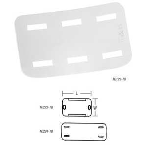 Ty-Rap Identification Tag, Natural Nylon for Temperatures up to 85 Degrees Celsius (185 F), Length of 32.51mm (1.281 Inches), Width of 19.68mm (0.775 Inches), Thickness of 0.381mm (0.015 Inches), Secured Into Place Using Cable Tie, 1000 Pack