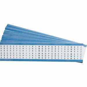 Brady Consecutive Letters Wire Markers, 1.5" H, Black on White