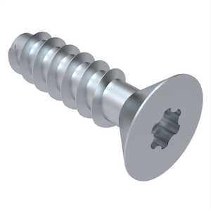 Stanley #0 X 1/4" Long, Torx Plus Flat Head Plastite 48-2 Screw, Steel, Zinc Clear Trivalent