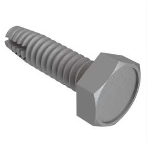 #10 X 3/8" Long, Indented Hex Head, Type F Thread Cutting Screw, Hex, Steel, Plain. Specification - ASME B18.6.3
