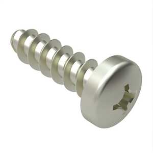 M1.5 X 3.5mm Long, Pan Head PT Screw, Phillips, Steel, Nickel