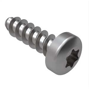 M1.4 X 5mm Long, Pan Head PT Screw, Torx, Stainless Steel, Passivated