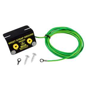 SCS 10' Dual Wrist Strap Bench Mount Ground Cord