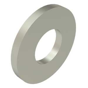 #0 Flat Washer, .056" ID, .125" OD, .016" Thickness, Brass, Nickel Plate