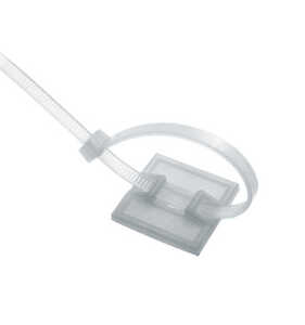 Heyco #10 Cable Tie Screw Mount, .62 x .8", Nylon, Natural