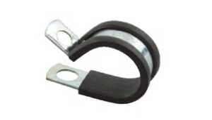 Heyco .265" Cushion Clamp, .19" Max Bundle Diameter, Steel, Black