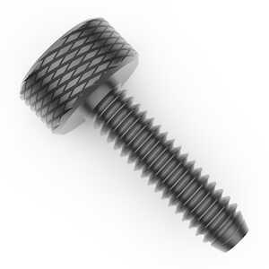 4-40 Stainless Steel Plain Thumb Screw, 5/16"L, Passivation