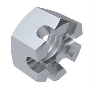 1"-14 Castellated Hex Nut, Steel, Cadmium. AN310-16