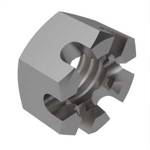 1"-12 Castellated Hex Nut, StainlessSteel, Passivated. AN310C15