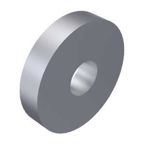 #0 Flat Washer, .061" ID, .156" OD, .020" Thickness, Aluminum