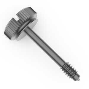 Amatom 1/4" - 20 X 1-1/8" Thumb Screw Head Captive Panel Screw, Type 3B, Slotted Drive, Stainless Steel, Passivated