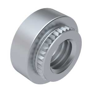 Broaching Nut, 4-40, Steel, Electro Tin