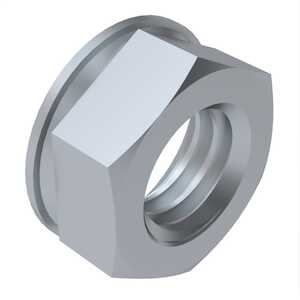 1/4"-20 Conical K-Lock (Keps) Nut. 7/16" W X 1/8" H, Steel, Zinc Clear Trivalent. .625" OD Washer.