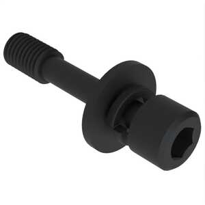 1/4"-28 X 1-1/4" L, Hex, Captivated Socket Cap SEMS Machine Screw, Flat & Split Lock Washers, Stainless Steel, Black Oxide, Flat Washer O.D. .587"