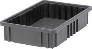 Quantum Storage Conductive Dividable Grid Container, 16-1/2" L x 10-7/8" W x 3-1/2" H, Black