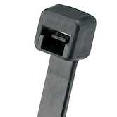 Panduit Pan-Ty Locking Tie, 8" (203 mm) L, Intermediate, Weather Resistant Nylon, Black, 1000/Pack