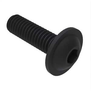 1/4" - 20 X 1/2" L, Flanged Button Head Socket Screw. Stainless Steel, Black Oxide. Hex Drive. Specification - ASME B18.3