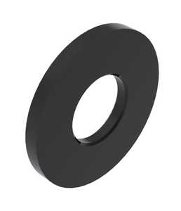 #0 Flat Washer, .063" ID, .061" OD, .022" - .028" Thickness, Brass, Black Chemical, MS51496G41