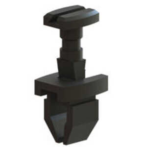 Essentra Pre-Inserted Quarter-Turn Panel Fastener, Panel Thickness .059", Acetal, Black