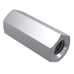 RAF 1/2" Hex Aluminum Female Standoff, 1/4-20, 1"L, Iridite Clear