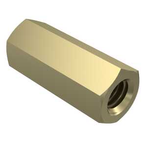 RAF 1/2" Hex Aluminum Female Standoff, 1/4-20, 1"L, Iridite Gold