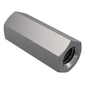 Amatom 1/2" Hex Female Standoff, 1/4" - 20, 1" L, Stainless Steel, Passivated