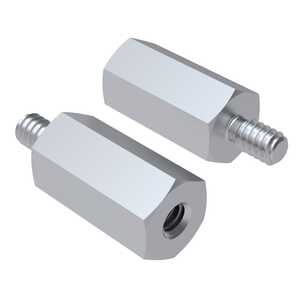Lyn-Tron 1/4" Hex, Aluminum Male-Female Standoff, 6-32, 3/8" L