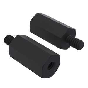 Lyn-Tron 1/4" Hex, Brass Male-Female Standoff, 8-32, 3/8" L