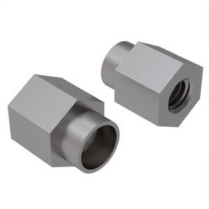 Amatom 1/4" Hex Stainless Steel Swage Standoff, 1/2" L, .105" Shank L, 6-32, Passivated