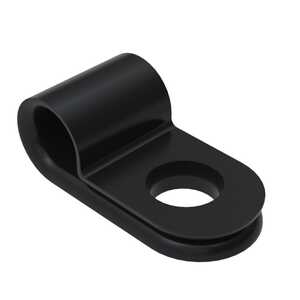 Heyco .17" Fixed Diameter Cable Clamp, .13" Max Bundle Diameter, Nylon, Black