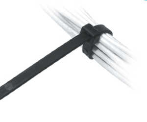 Heyco Nytye Heavy Duty Cable Tie, 23.62" L, Nylon, Black