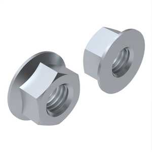 1/2" - 13 Hex Flange Nut. 3/4" W X 29/64" H, Steel Grade 5, Zinc Clear Trivalent.