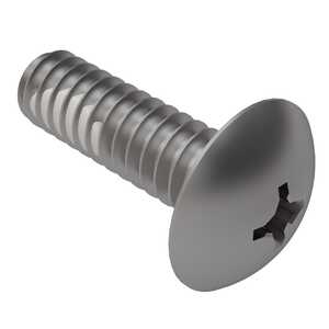0-80 X 3/16" Long, Phillips, Truss Head Machine Screw. Stainless Steel, W/ Nylon Patch. Specification - ASME B18.6.3