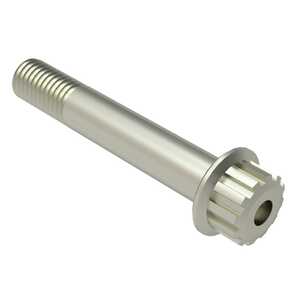 1"-12 X 3-3/4" Grip Length, Nickel Alloy, Spline Drive External Wrenching Flanged Head Tension Bolt, Passivated