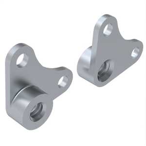 1/2" - 20 A286 Stainless Steel, Corner Nut Plate w/ Plain Rivet Holes, Silver Plate