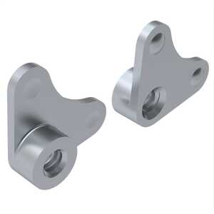 1/2" - 20 A286 Stainless Steel, Corner Nut Plate w/ Welding Projections, Silver Plate