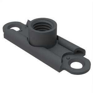 1/4" - 28 A286 Stainless Steel Self-Locking, Floating, Nut Plate w/ Countersunk or Dimpled Rivet Holes, 450 Deg F Solid Film Lube. MS21060L4K