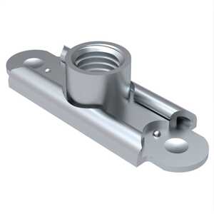 1/2" - 20 A286 Stainless Steel Self-Locking, Floating, Nut Plate w/ Welding Projections, 800 Deg F Silver Plate. MS21060-8W