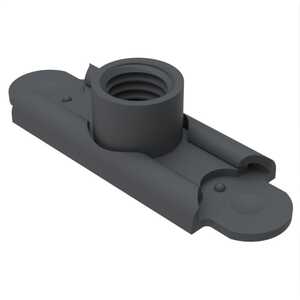 1/2" - 20 A286 Stainless Steel Self-Locking, Floating, Nut Plate w/ Welding Projections, 450 Deg F Solid Film Lube. MS21060L8W