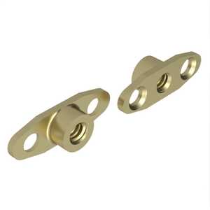 1/4" - 28 Steel Self-Locking Nut Plate, Countersunk or Dimpled Rivet Holes, Cadmium