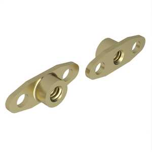 1/4" - 28 Steel Self-Locking Nut Plate, Plain Rivet Holes, Cadmium