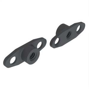 1/4" - 28 Steel Self-Locking Nut Plate, Countersunk or Dimpled Rivet Holes, Dry Film Lubricant