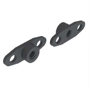 1/4" - 28 Steel Self-Locking Nut Plate, Plain Rivet Holes, Dry Film Lubricant