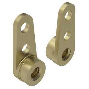1/4" - 28 Steel, Self-Locking One-Lug Nut Plate with Plain Rivet Holes, Cadmium Plated