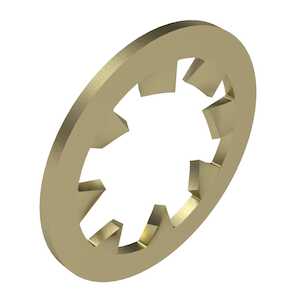 #10 Internal Tooth Lock Washer, .195" ID, .381" OD, .020" - .025" Thickness, Carbon Steel, Cadmium, MS35333-39