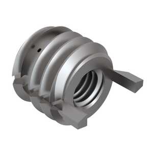 1/4-28 Solid Wall Insert w/ Internal Thread Lock, Stainless Steel, Heavy Duty, Key Locked, 3/8"