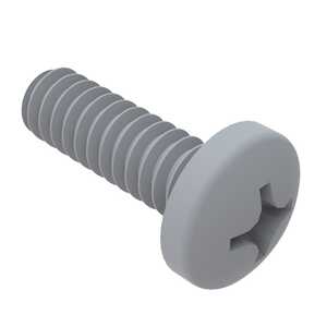 Essentra M3 X 12mm Long, Phillips, Pan Head, Nylon Machine Screw. Natural