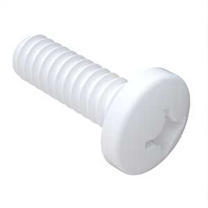 Essentra M2 X 10mm Long, Phillips, Pan Head, RENY Polyamide Machine Screw. Natural