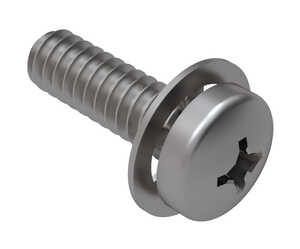 1/4" - 20 X 1/2" L, Phillips, Pan Head, SEMS Machine Screw. Stainless Steel, Internal-Tooth Lock Washer. Specification - ASME B18.13
